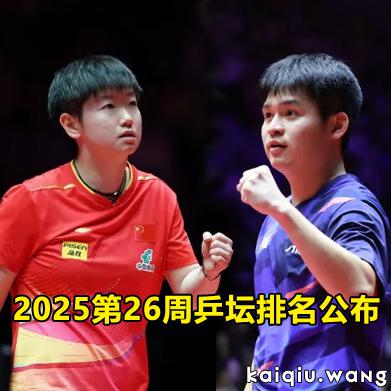 2025第26周乒坛排名公布，国乒延续优势，孙颖莎、林诗栋稳居榜首