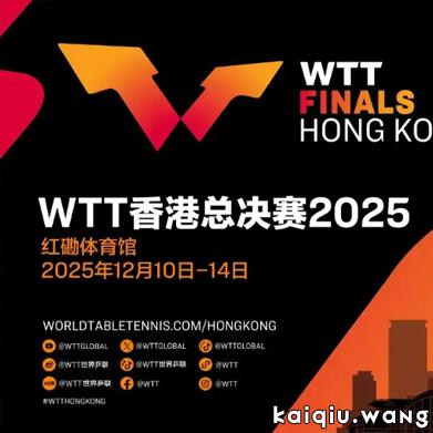中日韩顶尖高手齐聚红磡！2025WTT香港总决赛参赛名单正式公布，国乒11人出战年度收官战